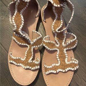 Jack Rogers Women's Cork and White Sandals